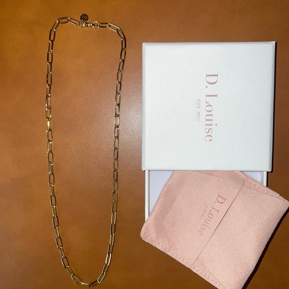 D. Louise Gold Paperclip Necklace WATERPROOF Jewelry ✨💦 - Picture 2 of 4